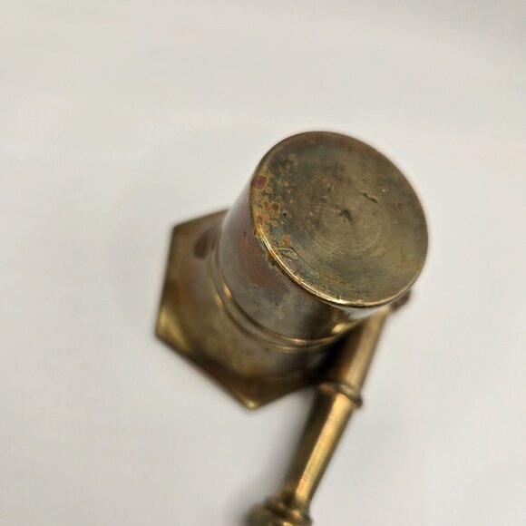 Vintage Brass Mortar & Pestle Set Pharmacy apothecary Potions Spells - Picture 6 of 6